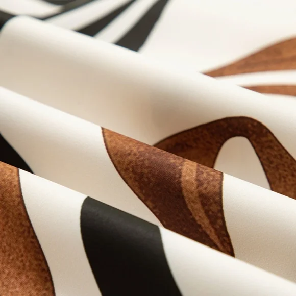 Women's Brown Abstract Blouse - Picture 10 of 11